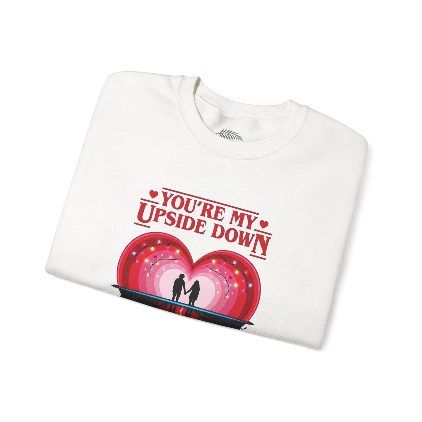 "You’re My Upside Down" Romantic Heart Design Crewneck Sweatshirt