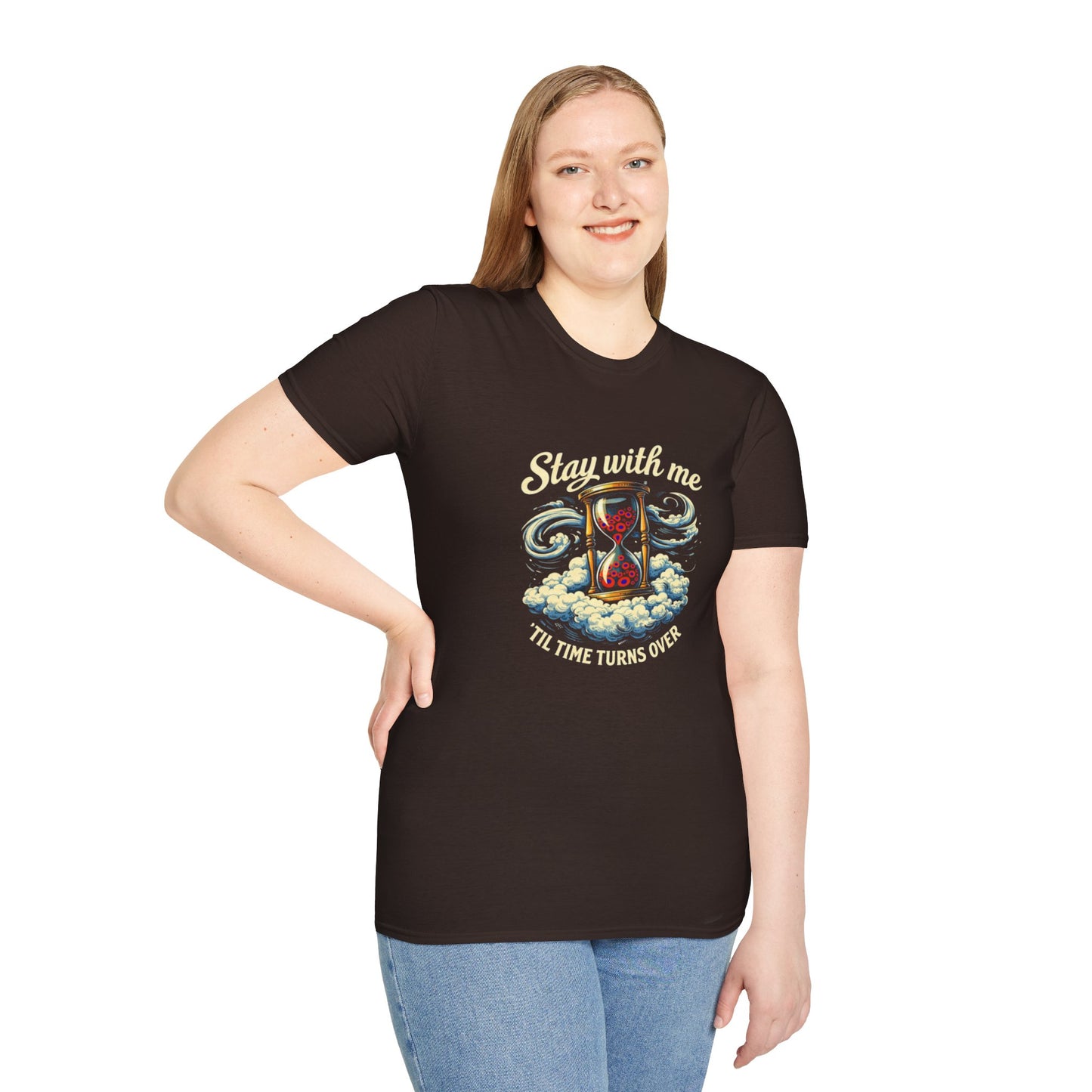 "Stay with Me ‘Til Time Turns Over" Retro Silver Cloud Hourglass Donut Graphic Phish T-Shirt