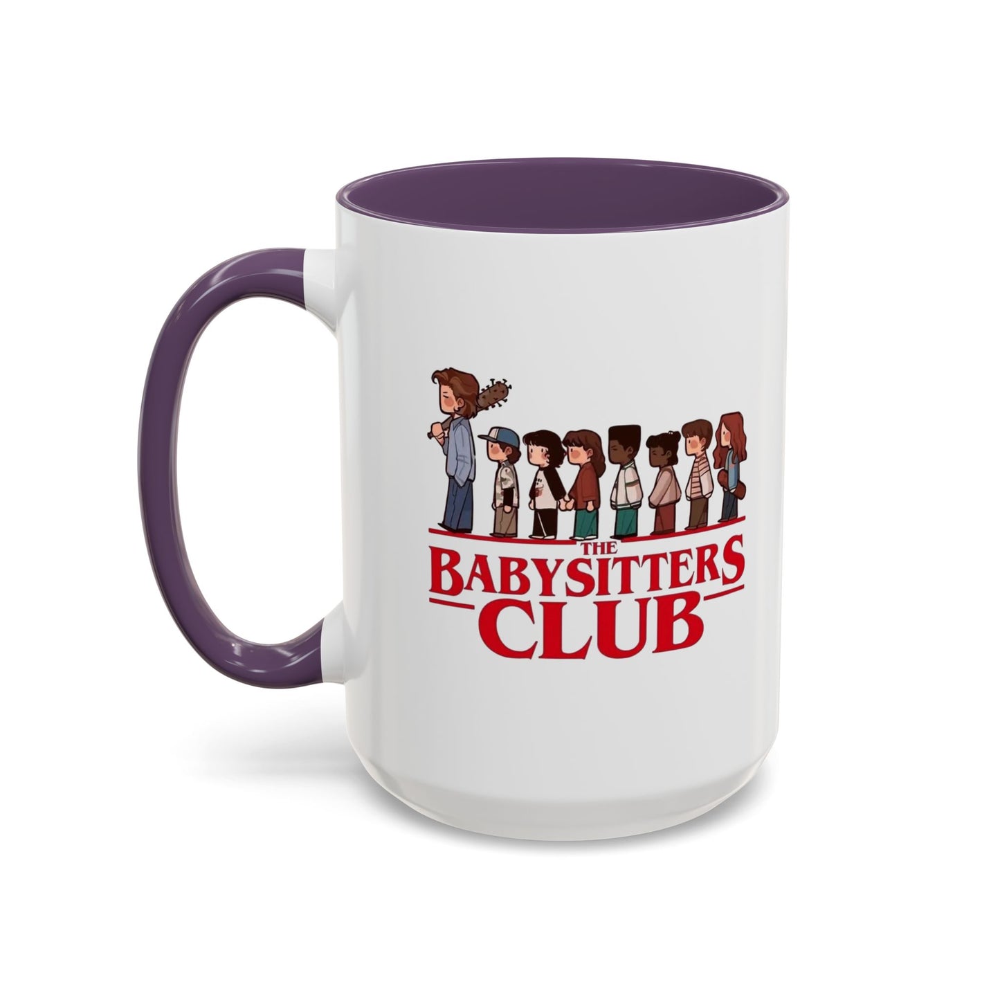 Babysitter’s Club Stranger Things Accent Coffee Mug – Cute Cartoon Design (11/15 oz)