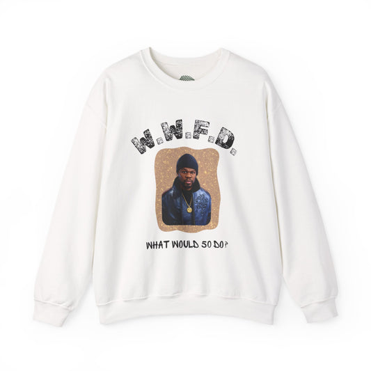Crewneck Sweatshirt — 'W.W.F.D. (What Would 50 Do?)' Graphic Pullover