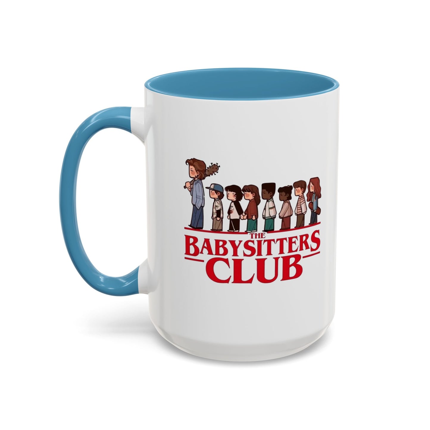Babysitter’s Club Stranger Things Accent Coffee Mug – Cute Cartoon Design (11/15 oz)