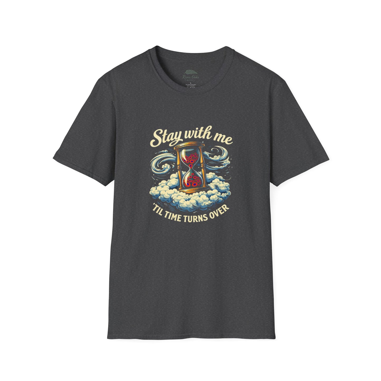 "Stay with Me ‘Til Time Turns Over" Retro Silver Cloud Hourglass Donut Graphic Phish T-Shirt