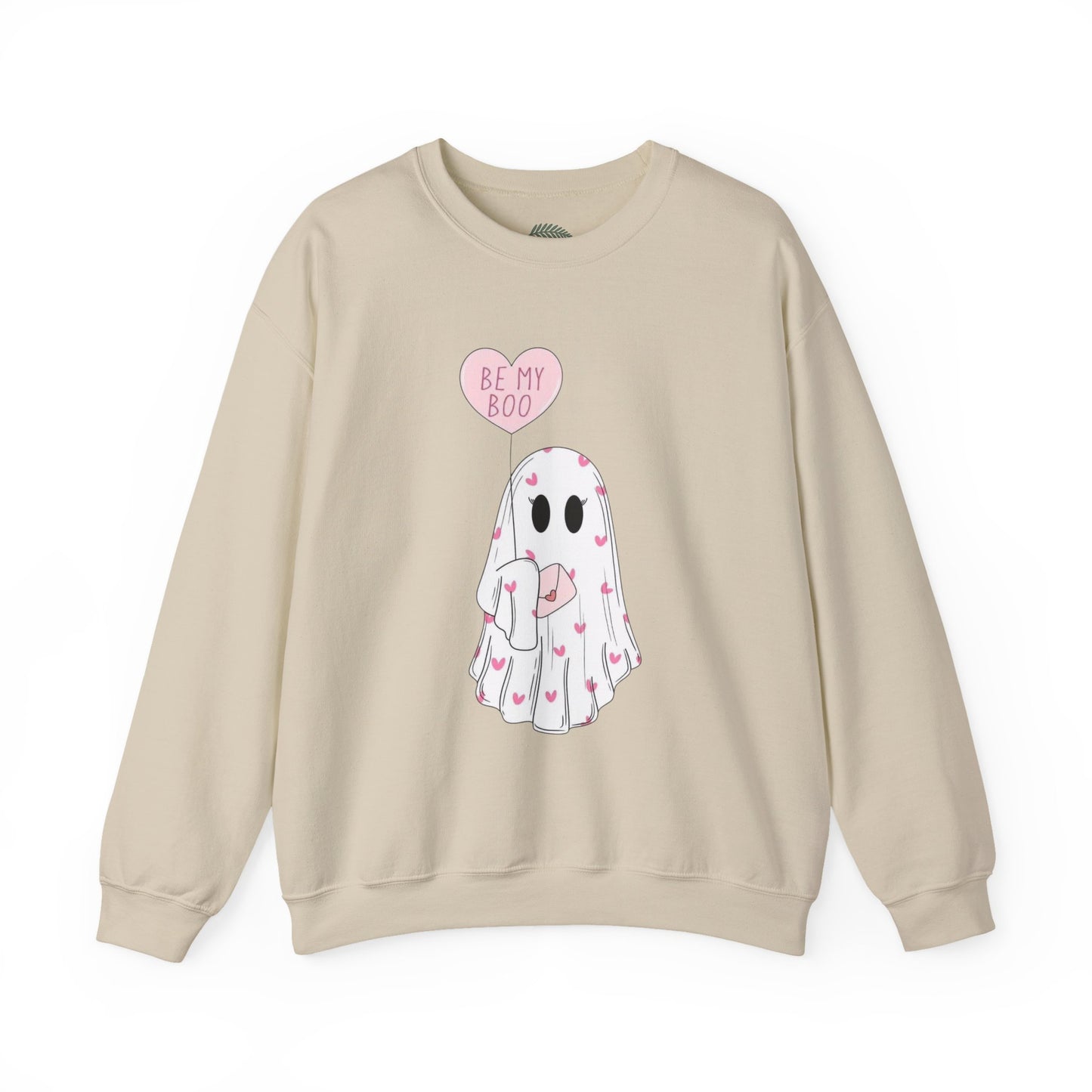 Valentine Ghost Sweatshirt – "Be My Boo" Cute Heart Ghost Crewneck