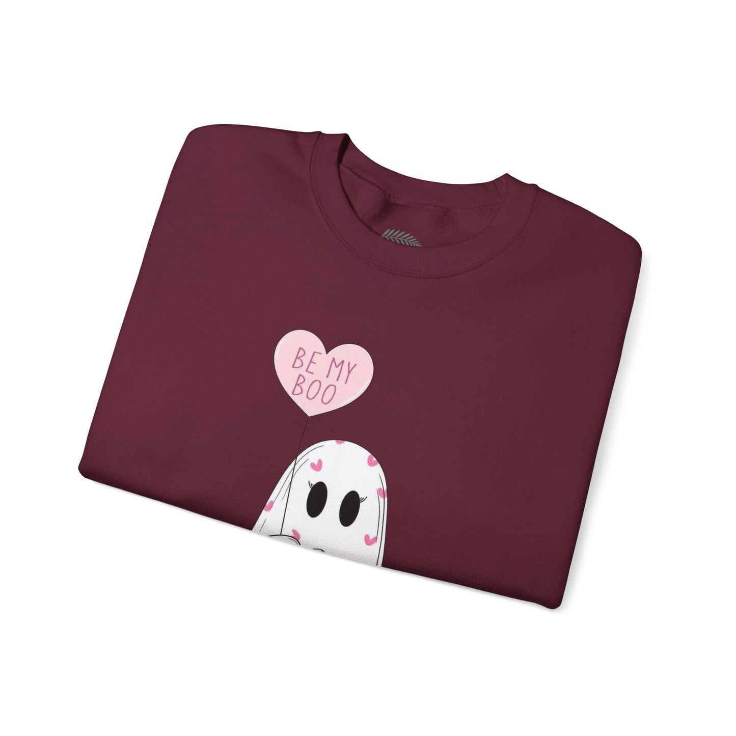 Valentine Ghost Sweatshirt – "Be My Boo" Cute Heart Ghost Crewneck