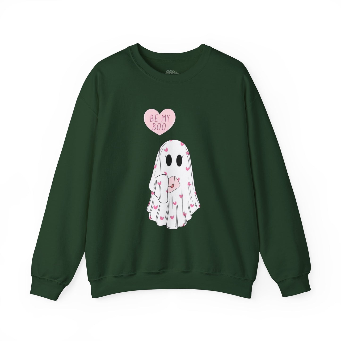 Valentine Ghost Sweatshirt – "Be My Boo" Cute Heart Ghost Crewneck