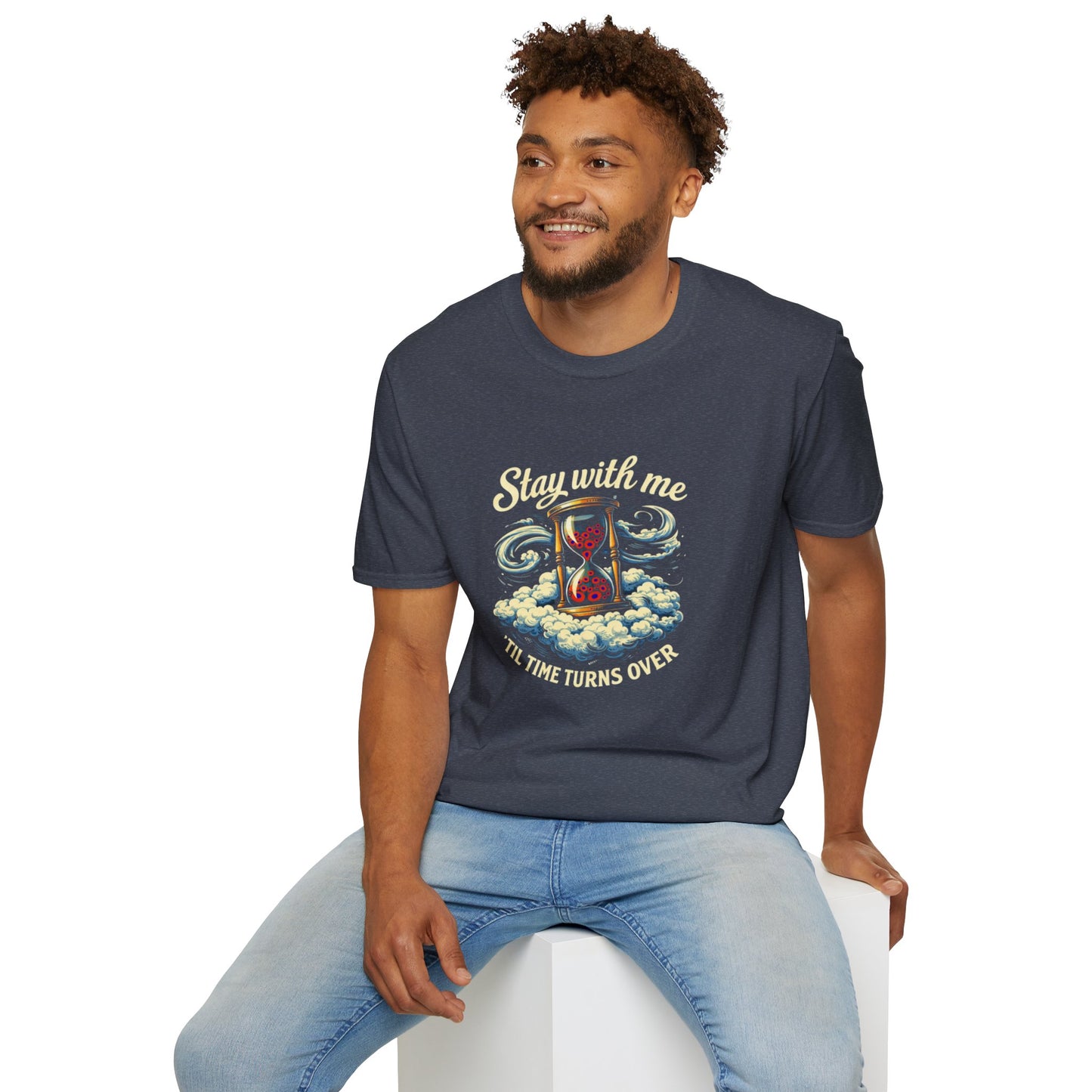 "Stay with Me ‘Til Time Turns Over" Retro Silver Cloud Hourglass Donut Graphic Phish T-Shirt