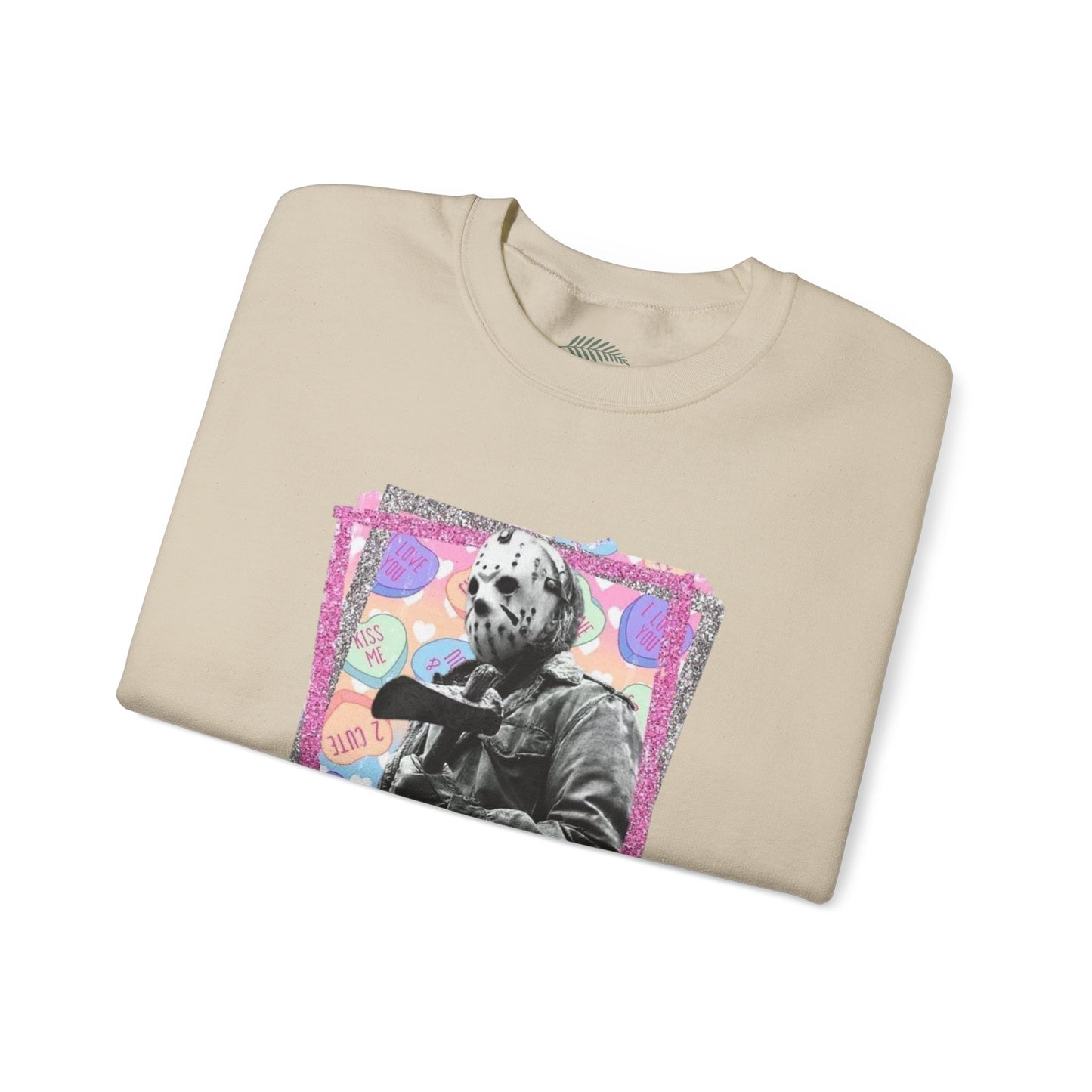 Crewneck Sweatshirt — "Love You to Pieces" Retro Horror Graphic
