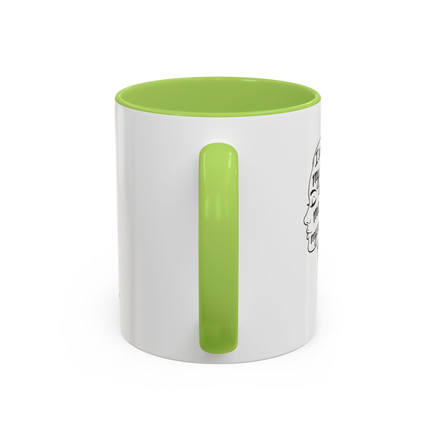 “Me, Myself and I” Line Pop Art Ceramic Accent Coffee Mug (11/15oz)