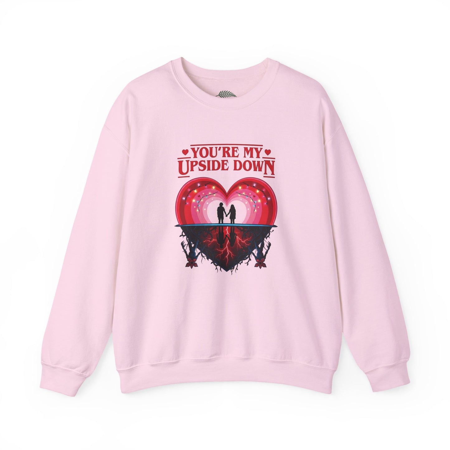 "You’re My Upside Down" Romantic Heart Design Crewneck Sweatshirt