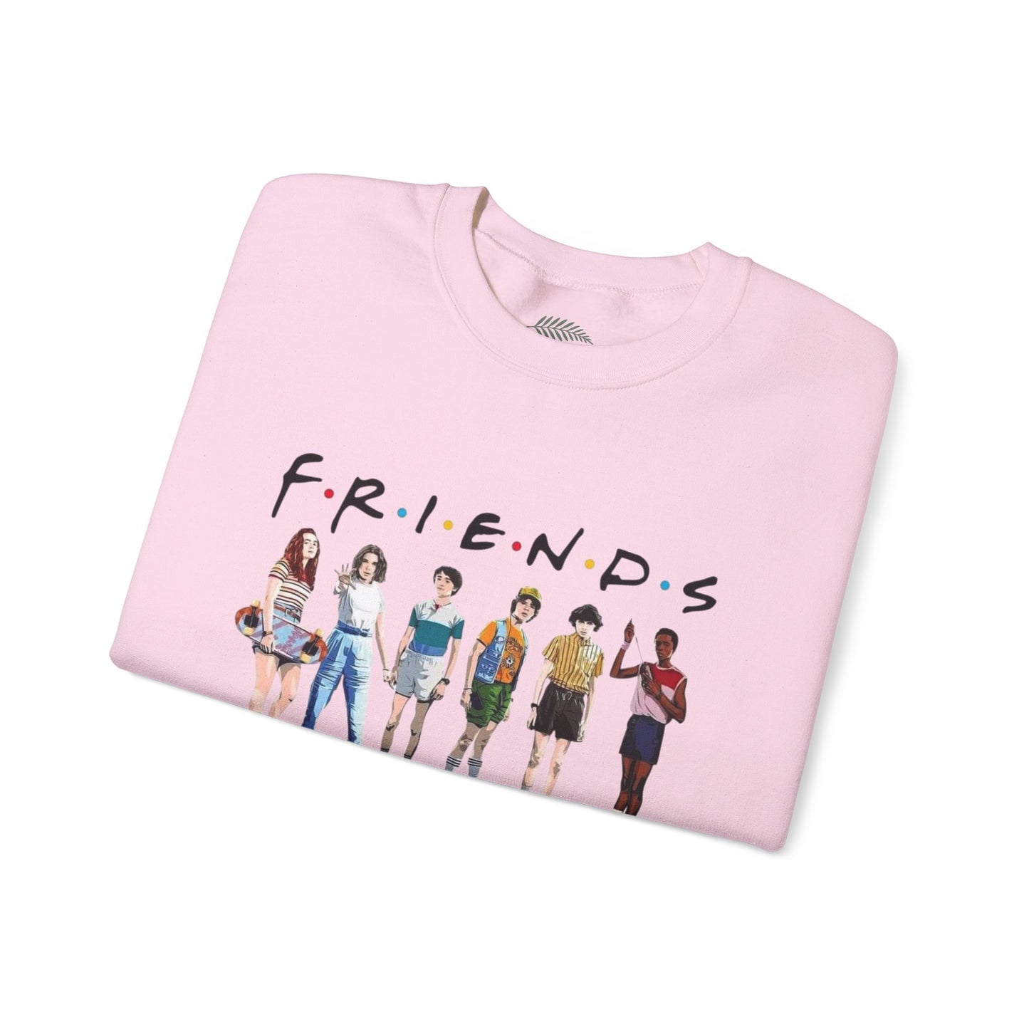 "Friends Don't Lie" Stranger Things-Inspired Retro Character Design Crewneck Sweatshirt