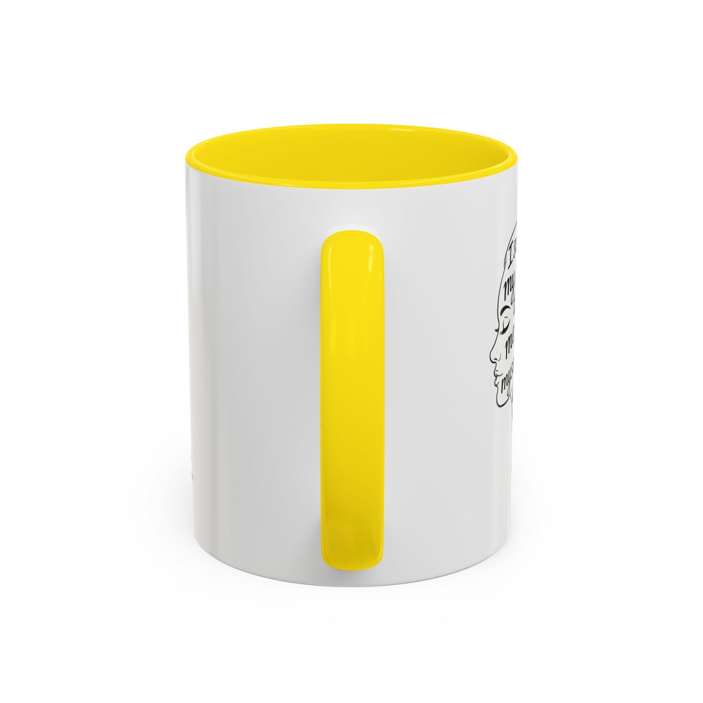 “Me, Myself and I” Line Pop Art Ceramic Accent Coffee Mug (11/15oz)