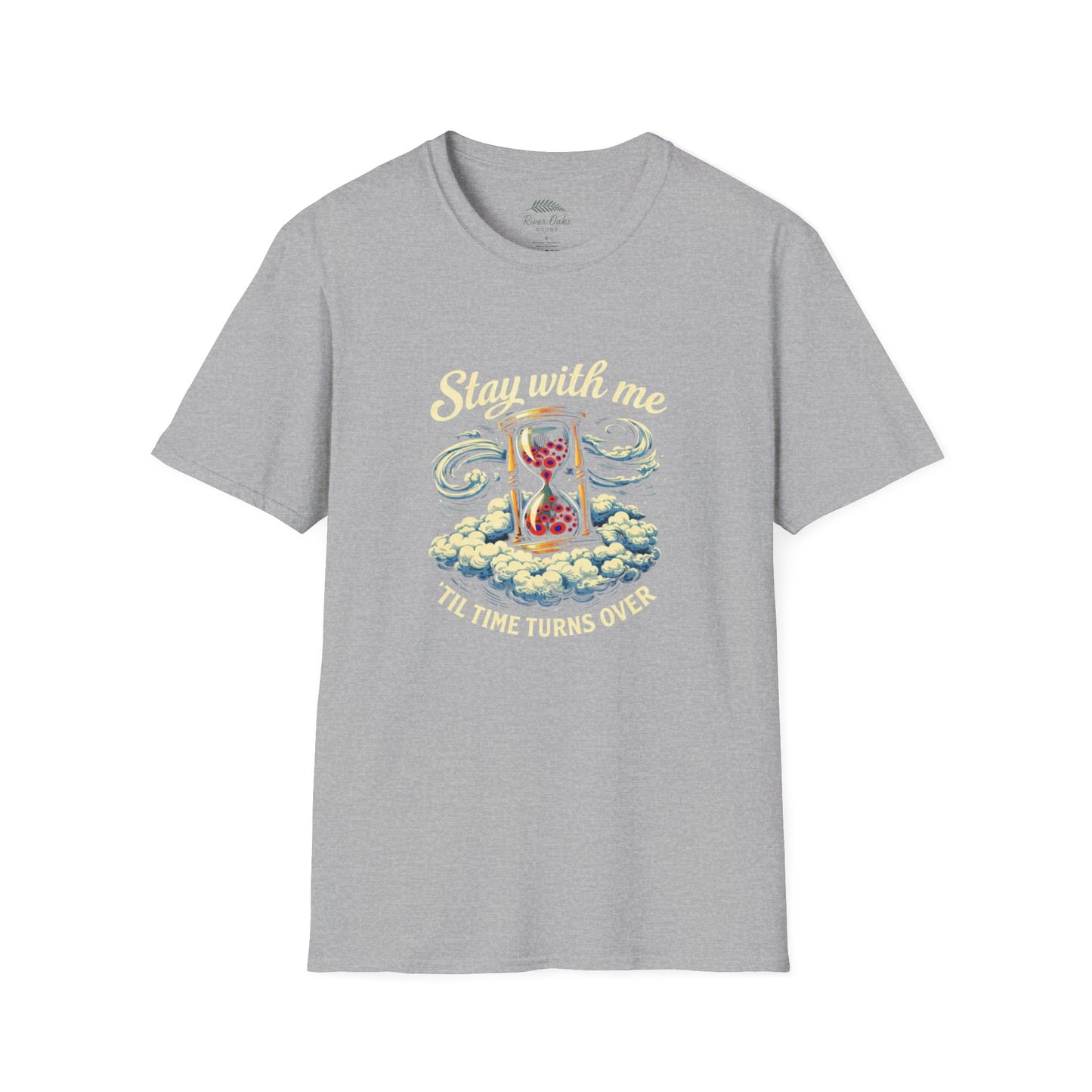 "Stay with Me ‘Til Time Turns Over" Retro Silver Cloud Hourglass Donut Graphic Phish T-Shirt