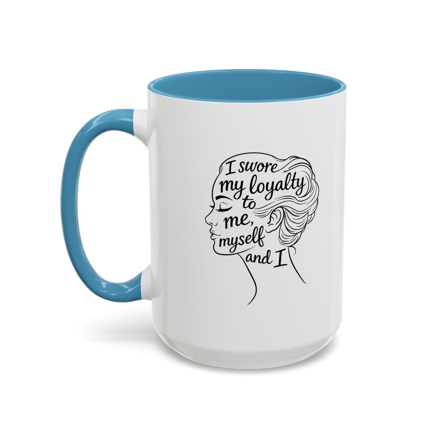 “Me, Myself and I” Line Pop Art Ceramic Accent Coffee Mug (11/15oz)