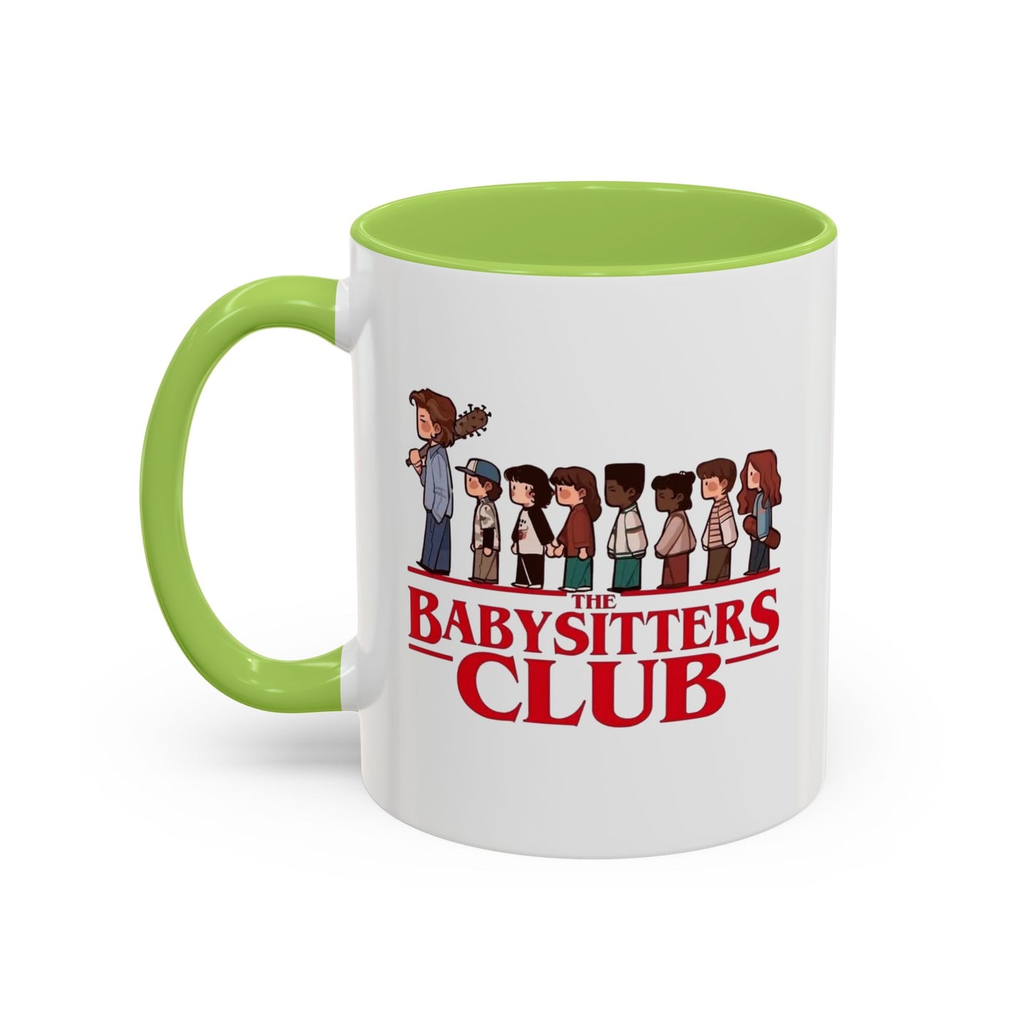 Babysitter’s Club Stranger Things Accent Coffee Mug – Cute Cartoon Design (11/15 oz)