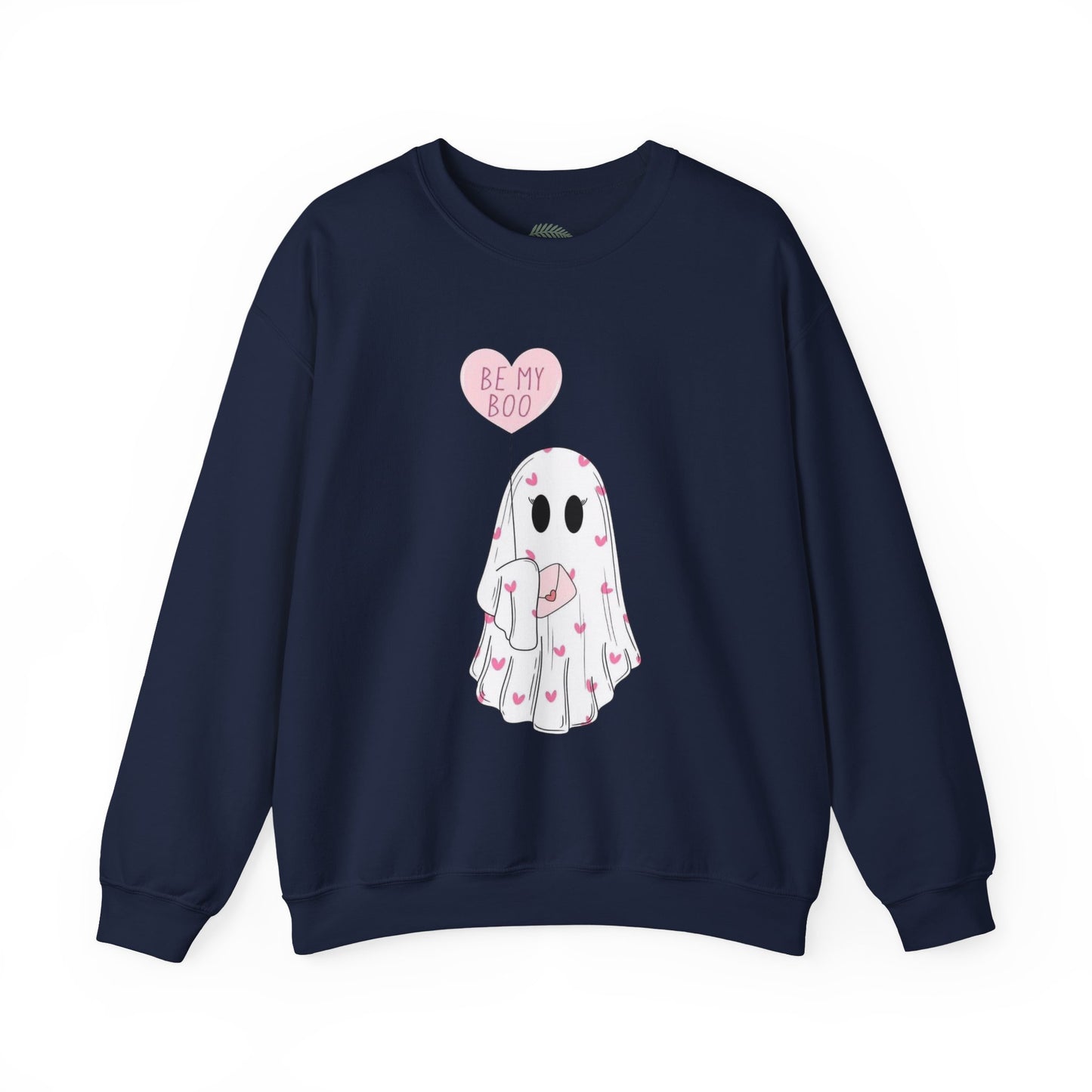 Valentine Ghost Sweatshirt – "Be My Boo" Cute Heart Ghost Crewneck