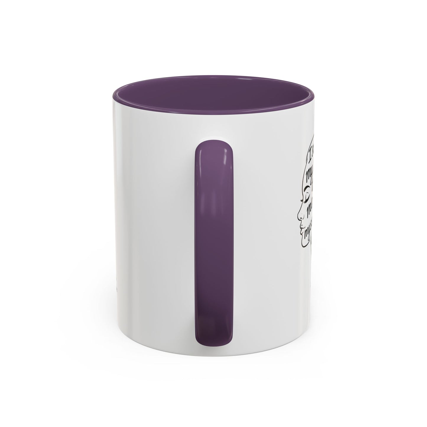 “Me, Myself and I” Line Pop Art Ceramic Accent Coffee Mug (11/15oz)