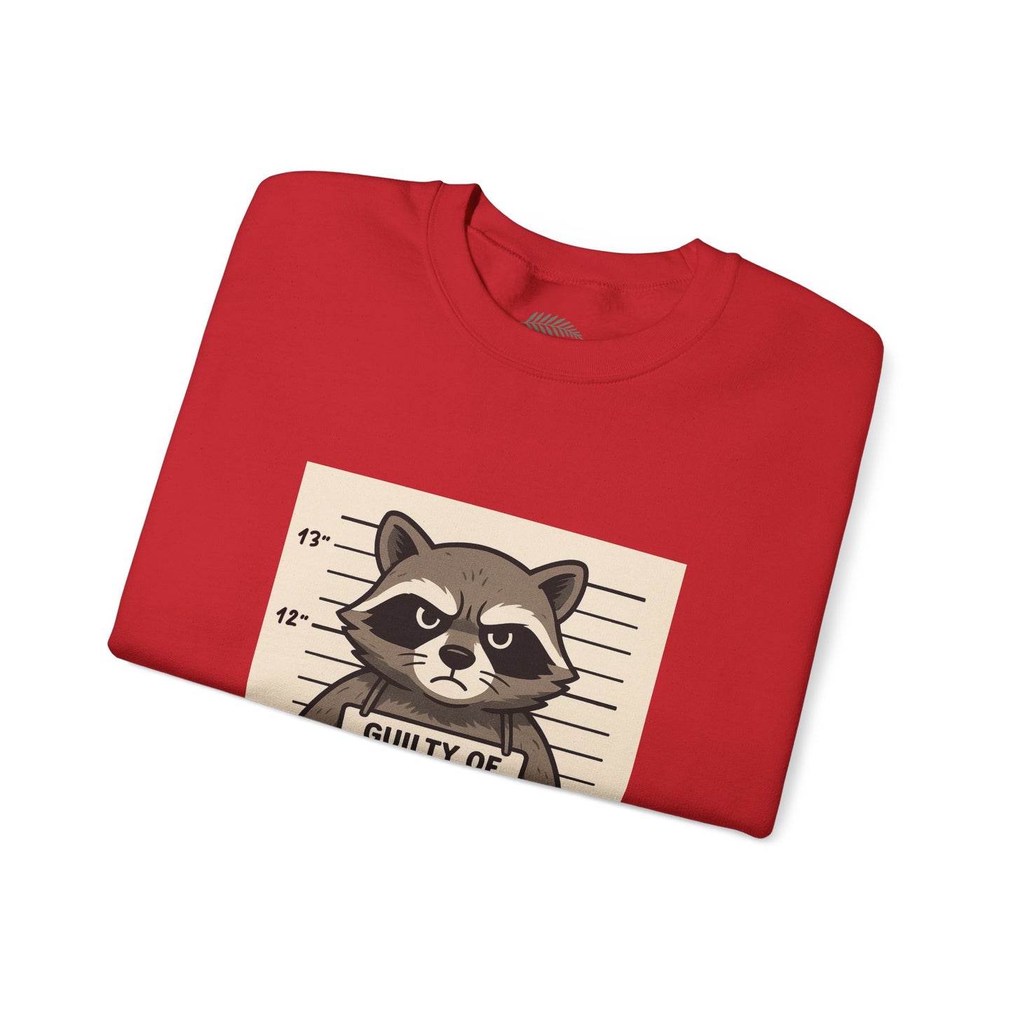 “Guilty of Trashing the ABC Store” Raccoon Unisex Heavy Blend™ Crewneck Sweatshirt