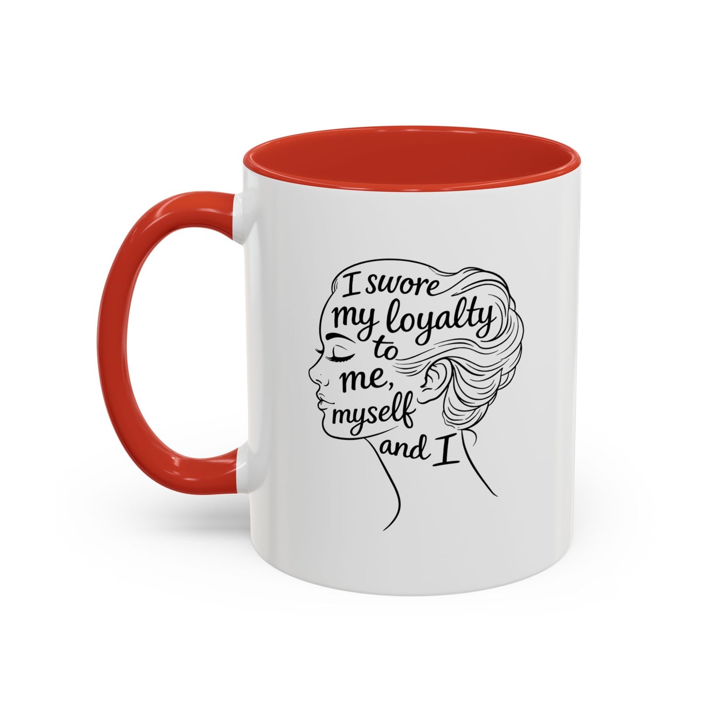 “Me, Myself and I” Line Pop Art Ceramic Accent Coffee Mug (11/15oz)