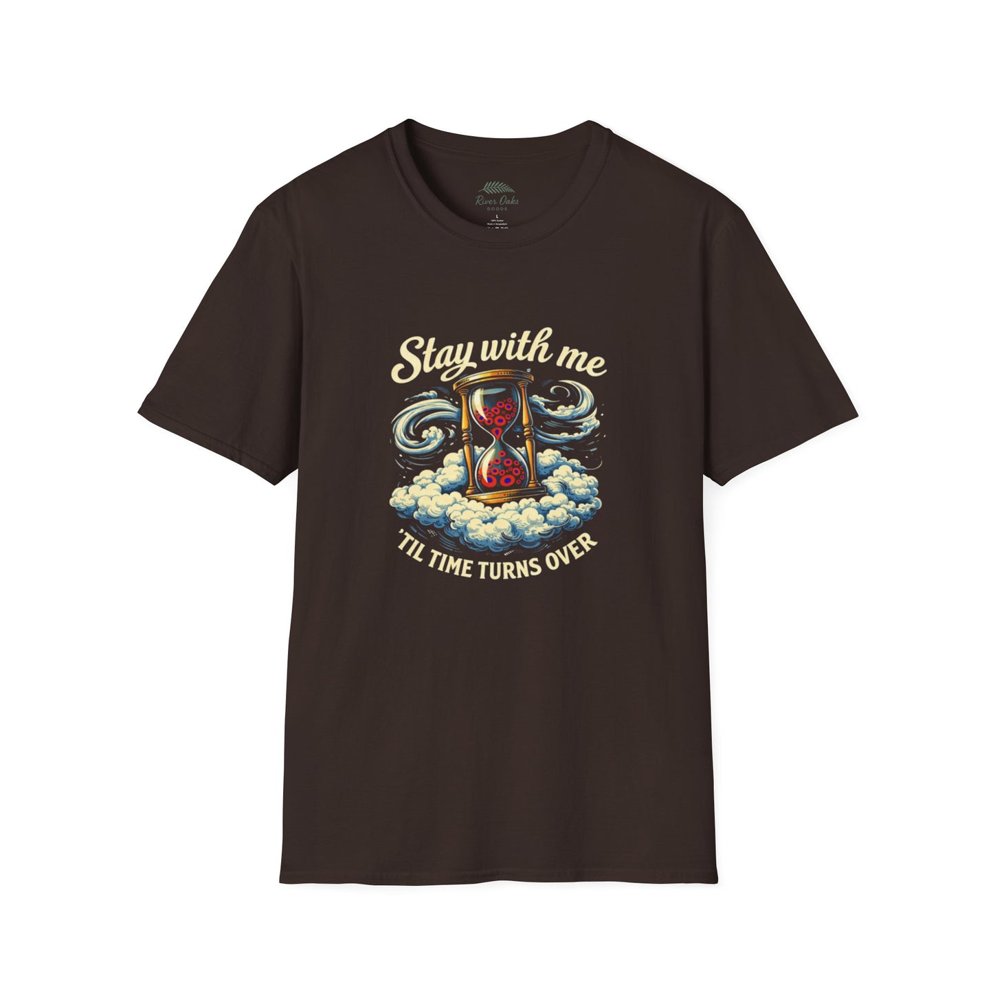 "Stay with Me ‘Til Time Turns Over" Retro Silver Cloud Hourglass Donut Graphic Phish T-Shirt