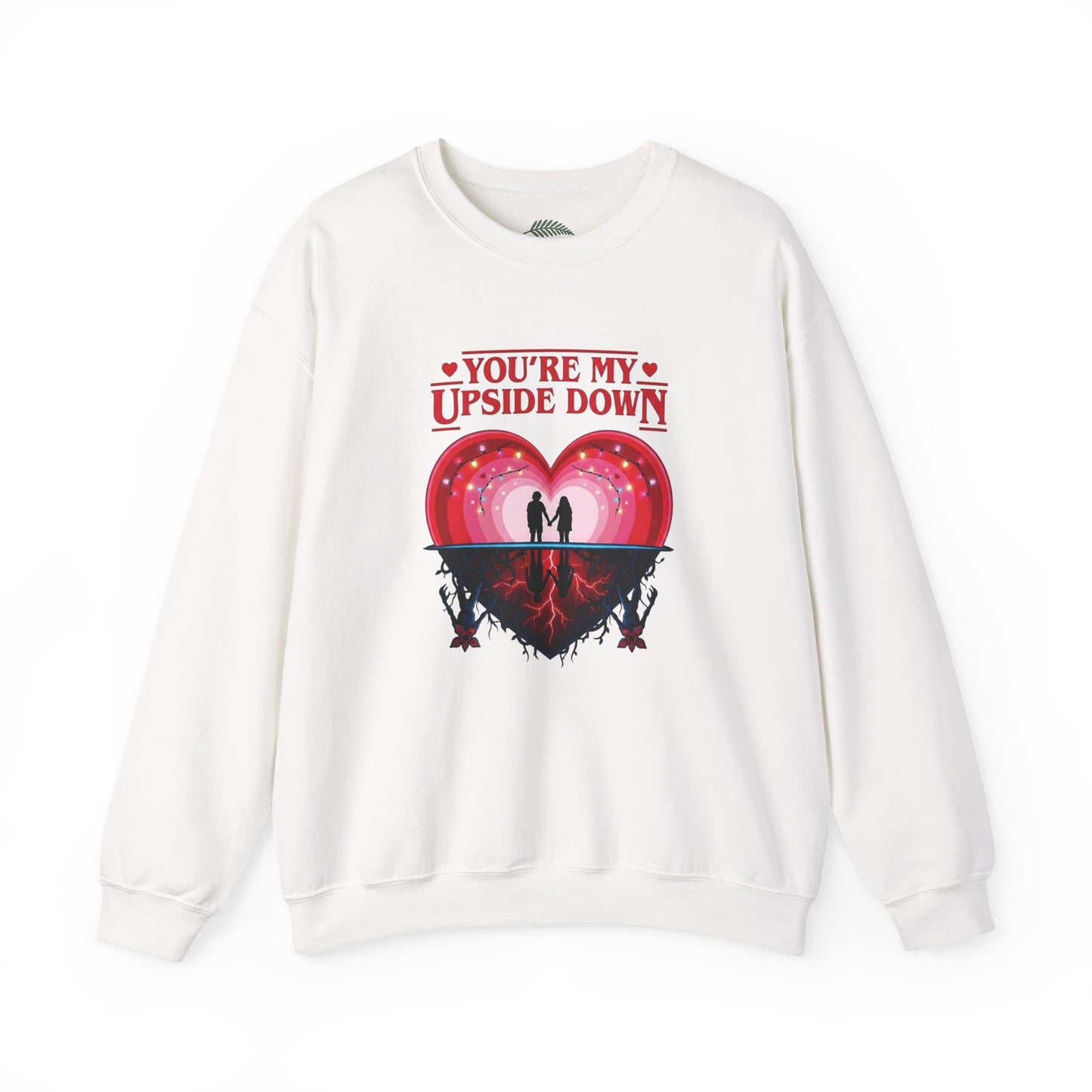 "You’re My Upside Down" Romantic Heart Design Crewneck Sweatshirt