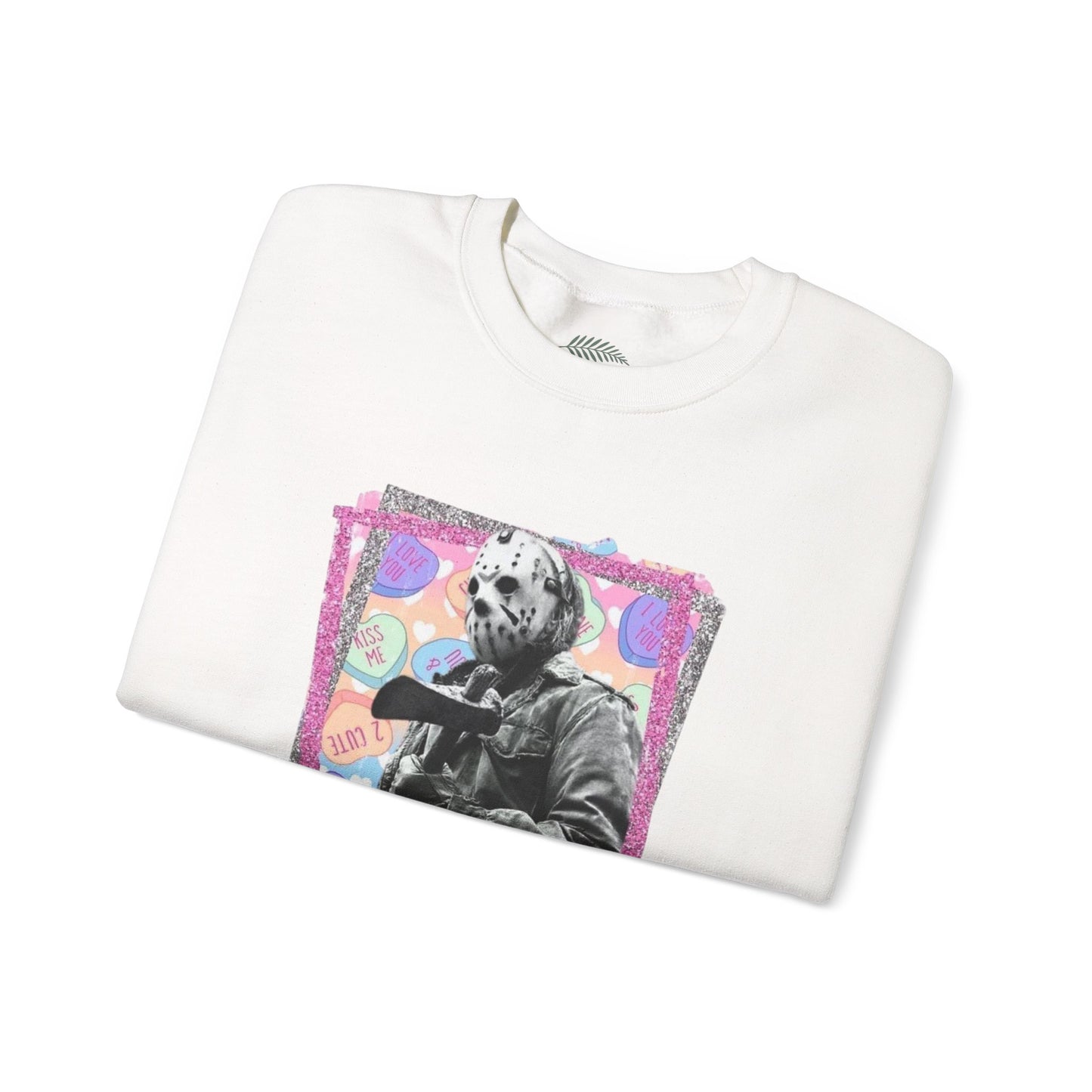 Crewneck Sweatshirt — "Love You to Pieces" Retro Horror Graphic