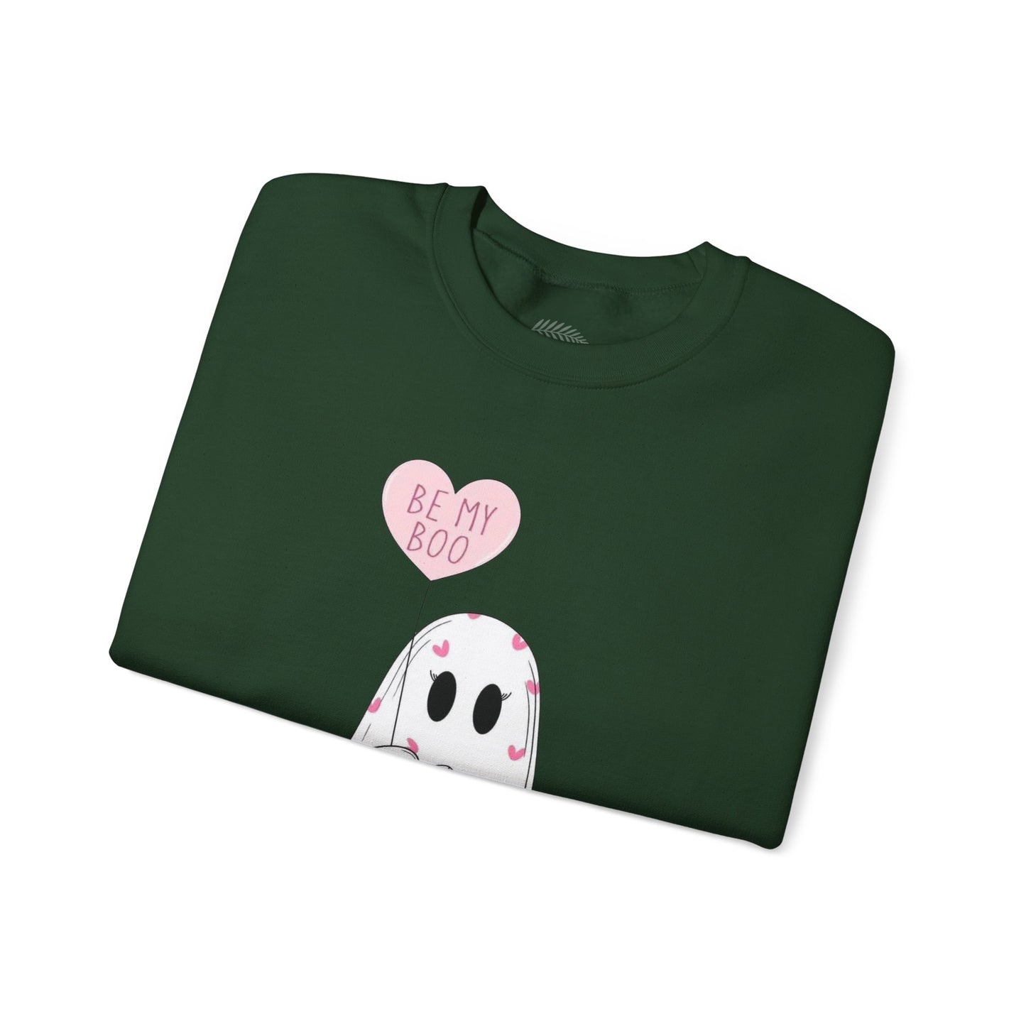 Valentine Ghost Sweatshirt – "Be My Boo" Cute Heart Ghost Crewneck