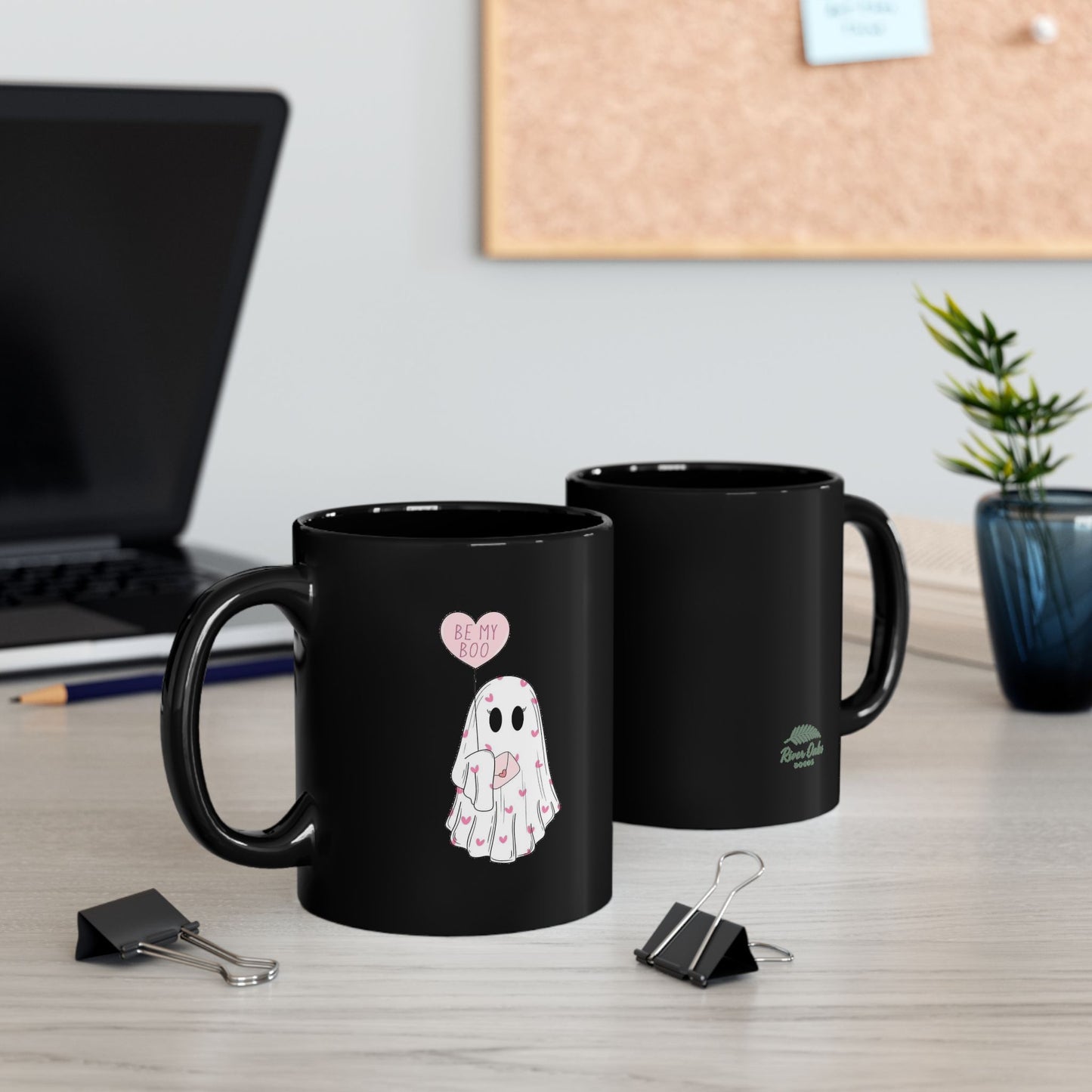 “Be My Boo” Black Ceramic Mug, 11oz & 15oz