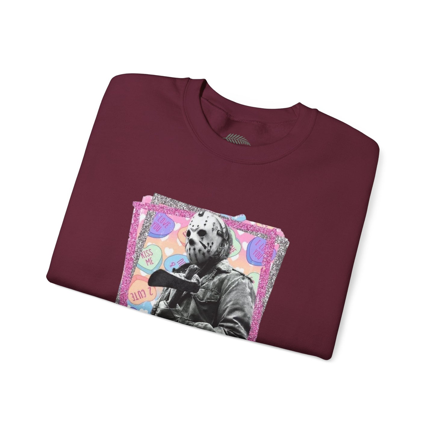 Crewneck Sweatshirt — "Love You to Pieces" Retro Horror Graphic