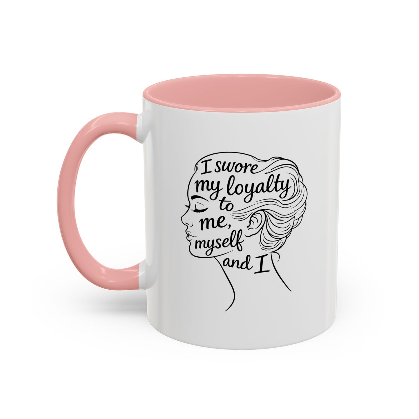 “Me, Myself and I” Line Pop Art Ceramic Accent Coffee Mug (11/15oz)