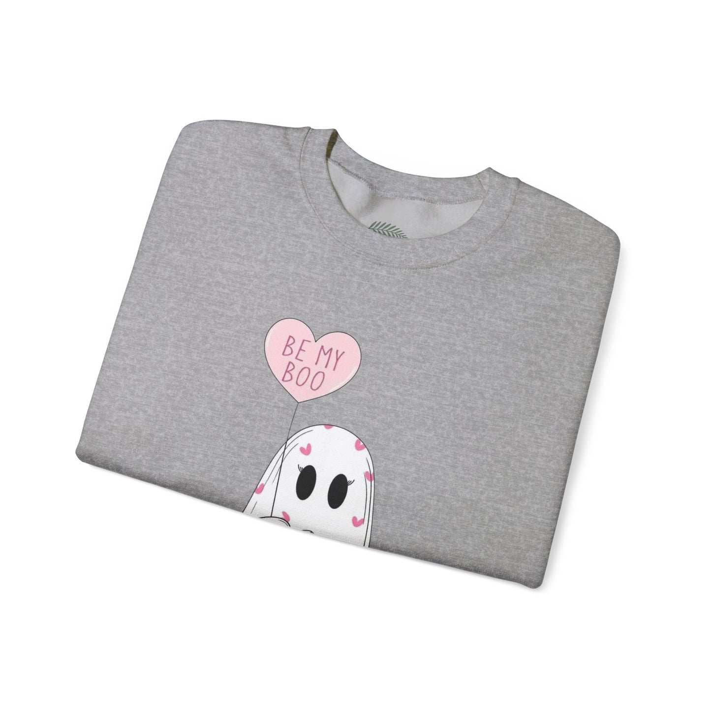 Valentine Ghost Sweatshirt – "Be My Boo" Cute Heart Ghost Crewneck