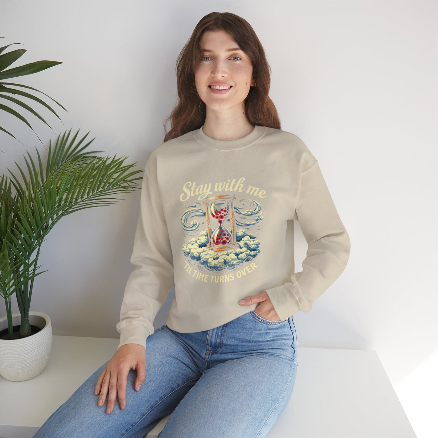 Stay With Me Hourglass — 'Til Time Turns Over Crewneck Sweatshirt