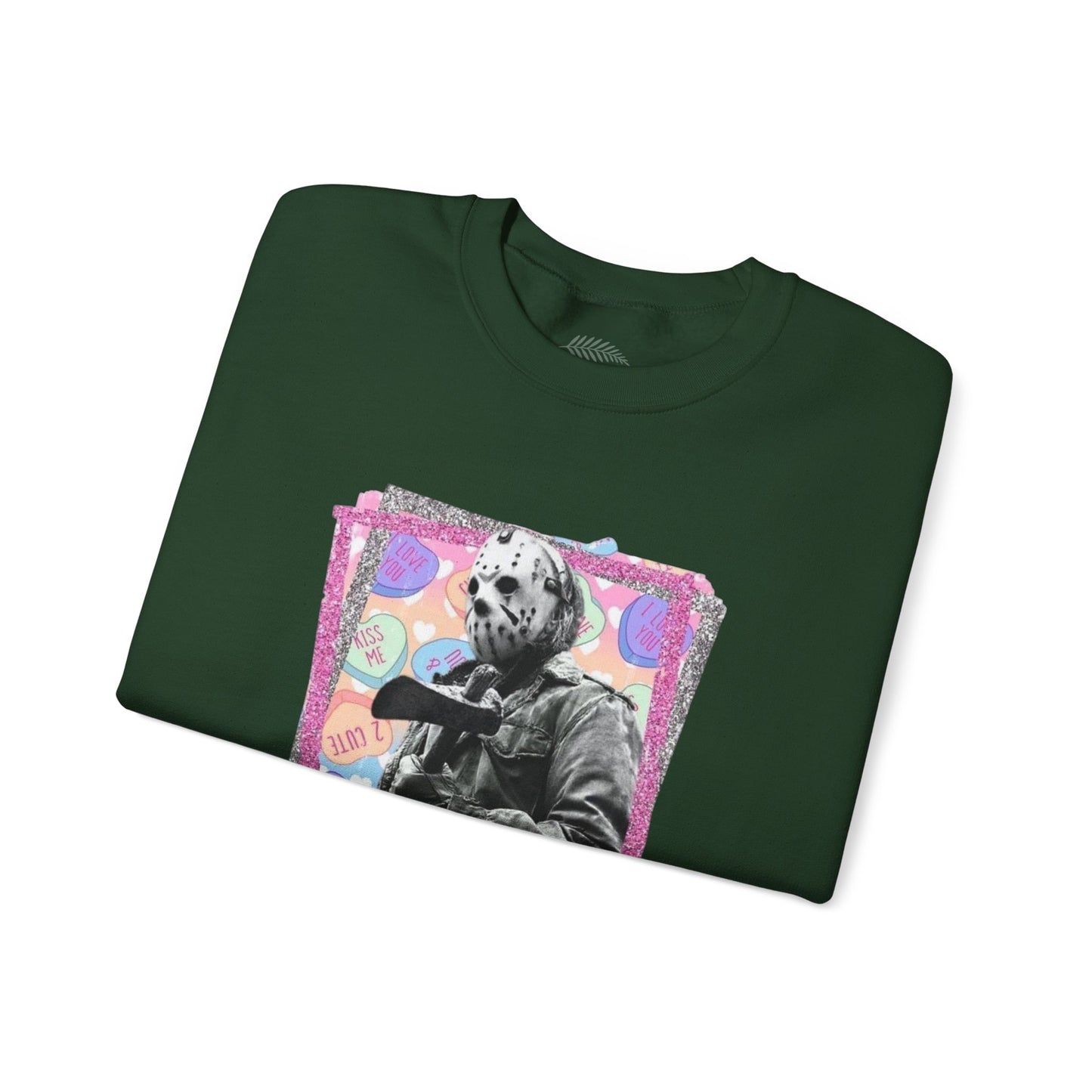 Crewneck Sweatshirt — "Love You to Pieces" Retro Horror Graphic