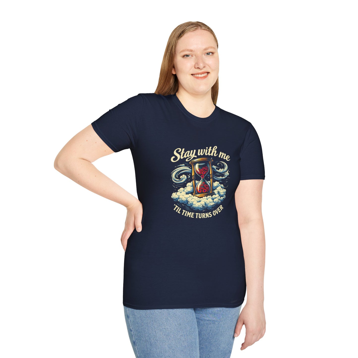"Stay with Me ‘Til Time Turns Over" Retro Silver Cloud Hourglass Donut Graphic Phish T-Shirt
