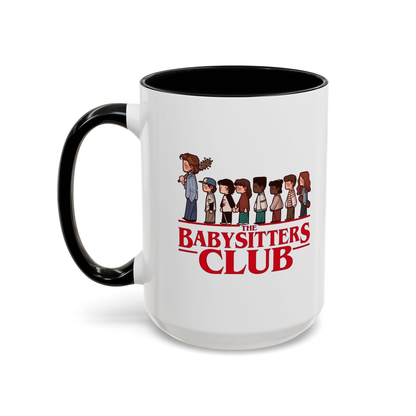 Babysitter’s Club Stranger Things Accent Coffee Mug – Cute Cartoon Design (11/15 oz)