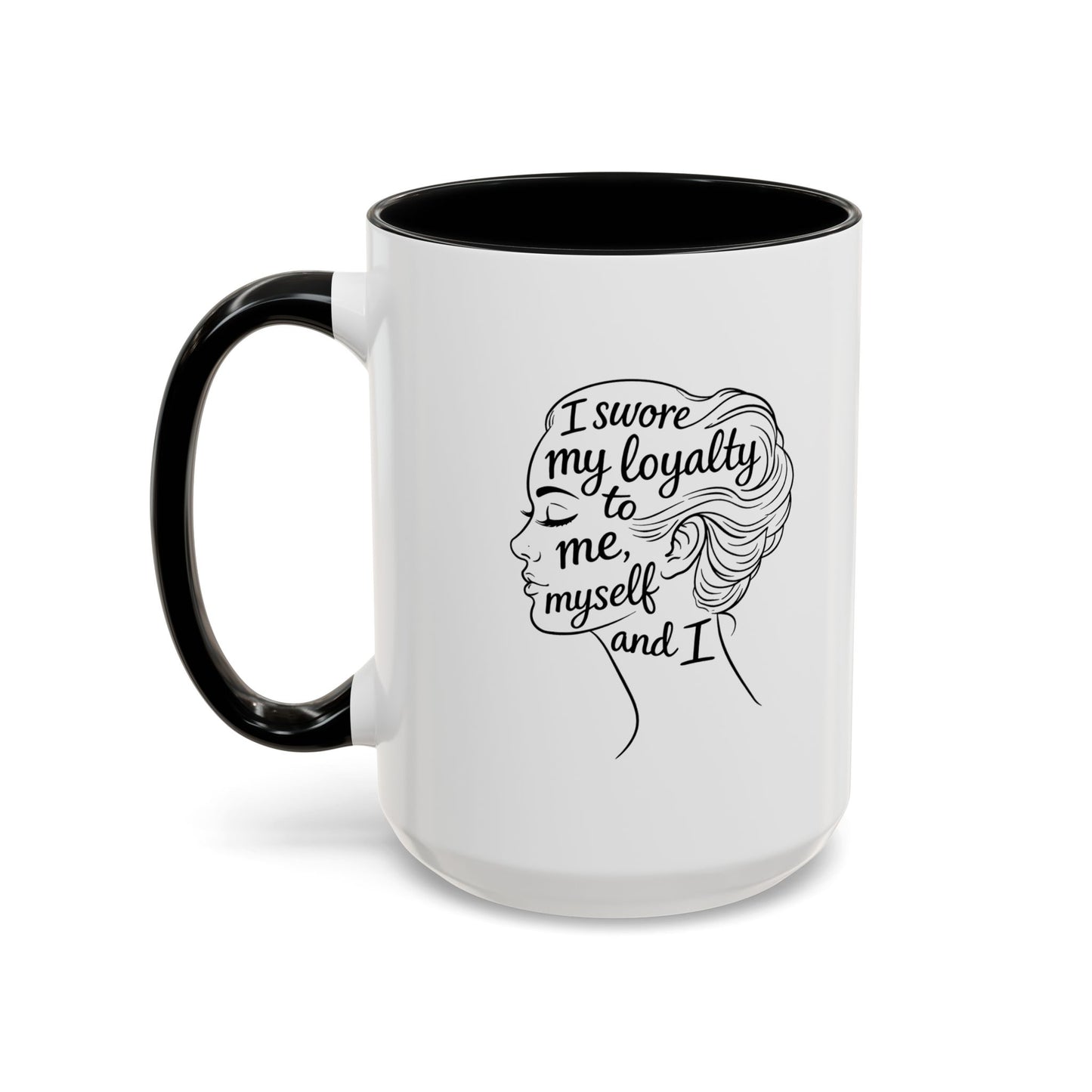 “Me, Myself and I” Line Pop Art Ceramic Accent Coffee Mug (11/15oz)