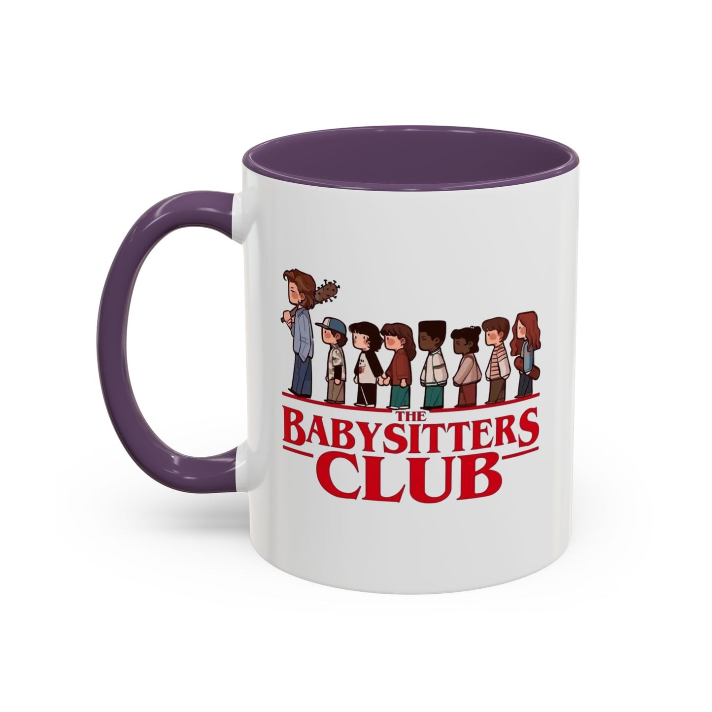 Babysitter’s Club Stranger Things Accent Coffee Mug – Cute Cartoon Design (11/15 oz)