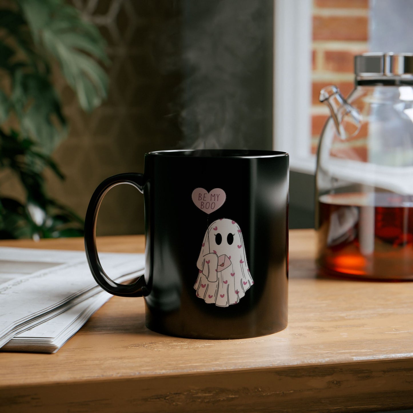 “Be My Boo” Black Ceramic Mug, 11oz & 15oz