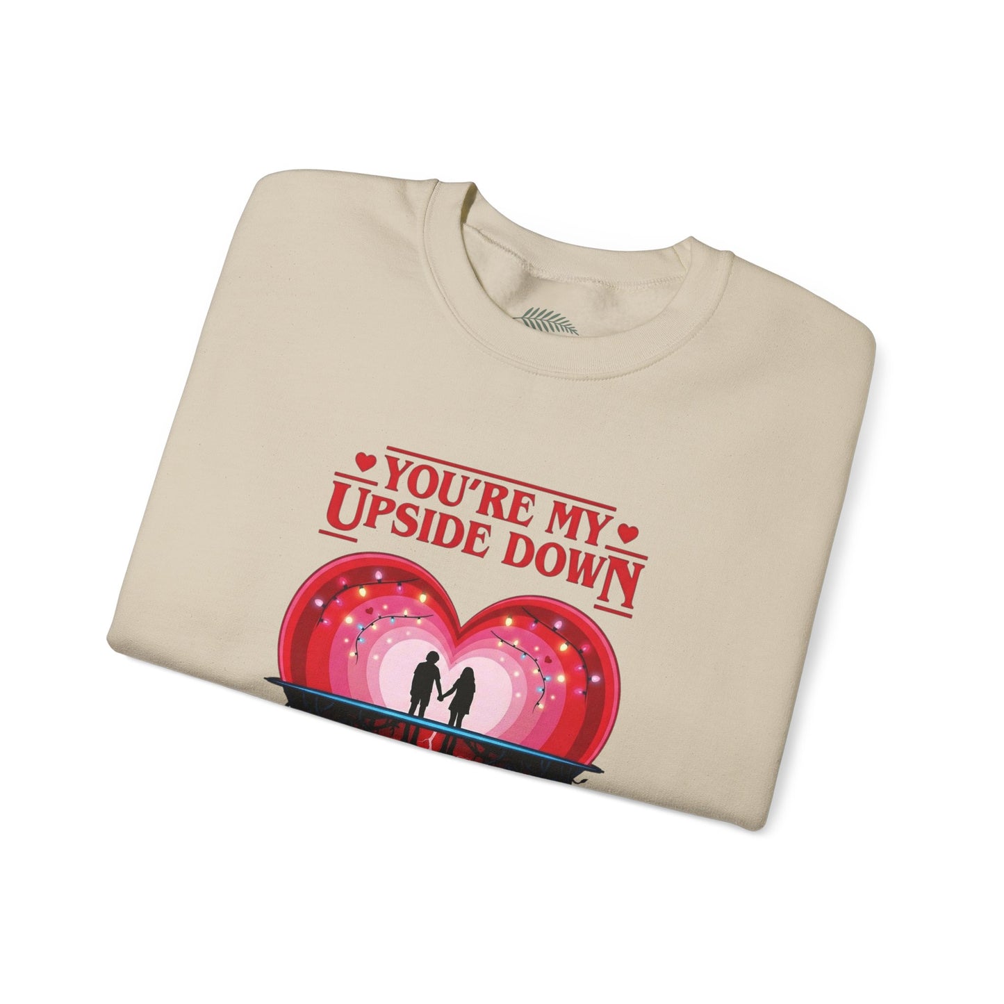 "You’re My Upside Down" Romantic Heart Design Crewneck Sweatshirt
