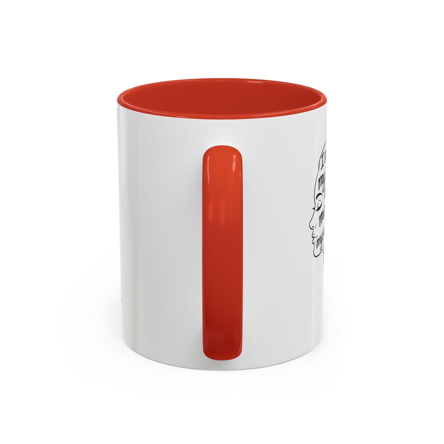 “Me, Myself and I” Line Pop Art Ceramic Accent Coffee Mug (11/15oz)