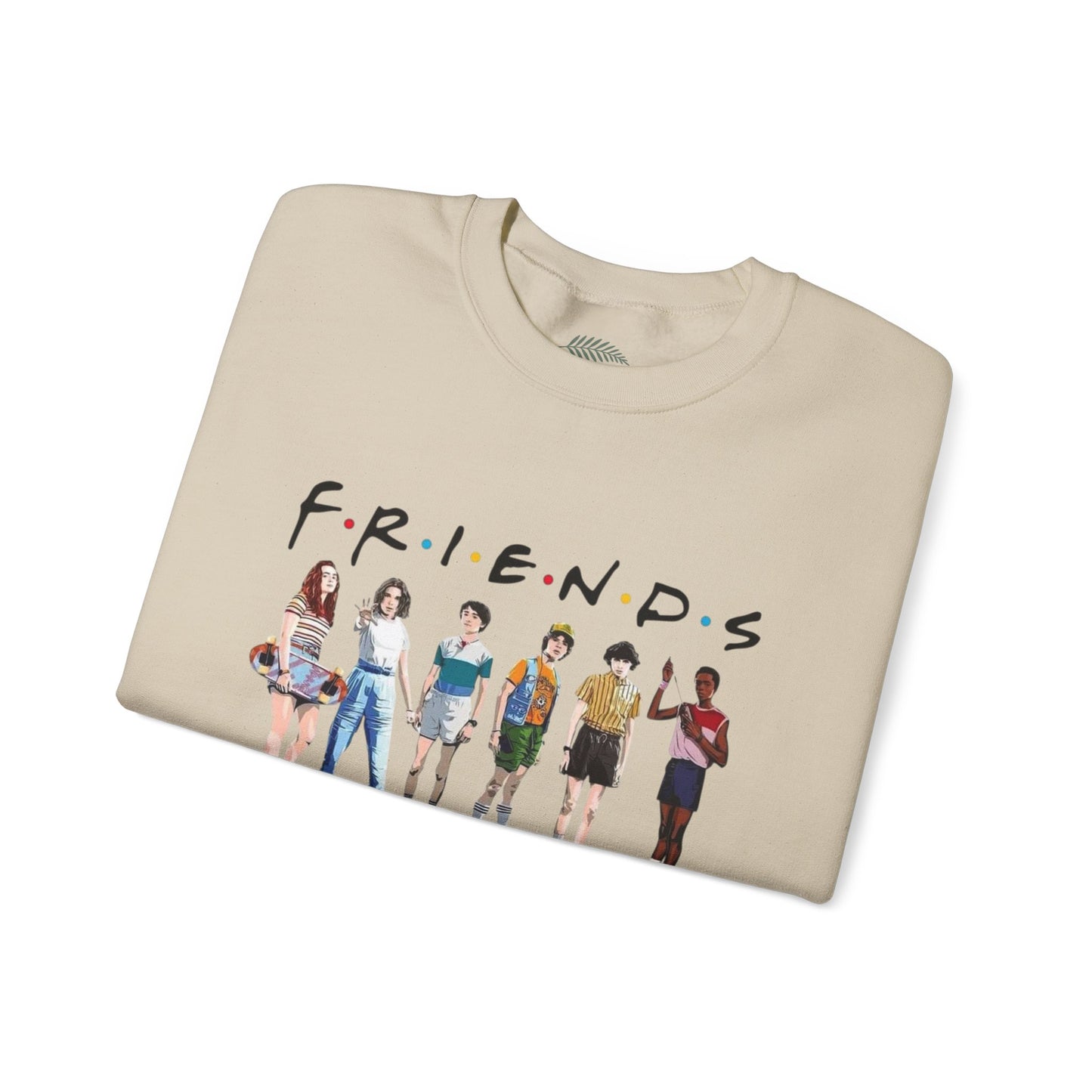 "Friends Don't Lie" Stranger Things-Inspired Retro Character Design Crewneck Sweatshirt