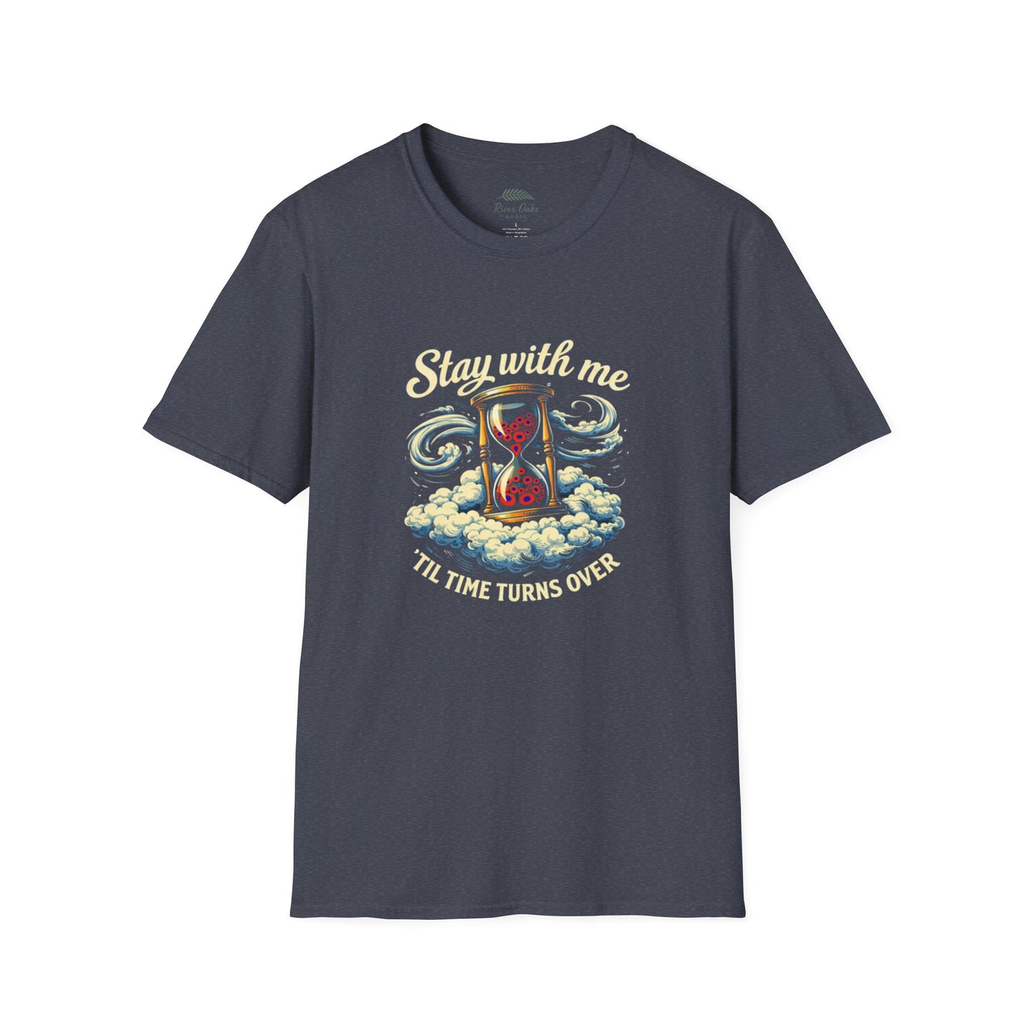 "Stay with Me ‘Til Time Turns Over" Retro Silver Cloud Hourglass Donut Graphic Phish T-Shirt