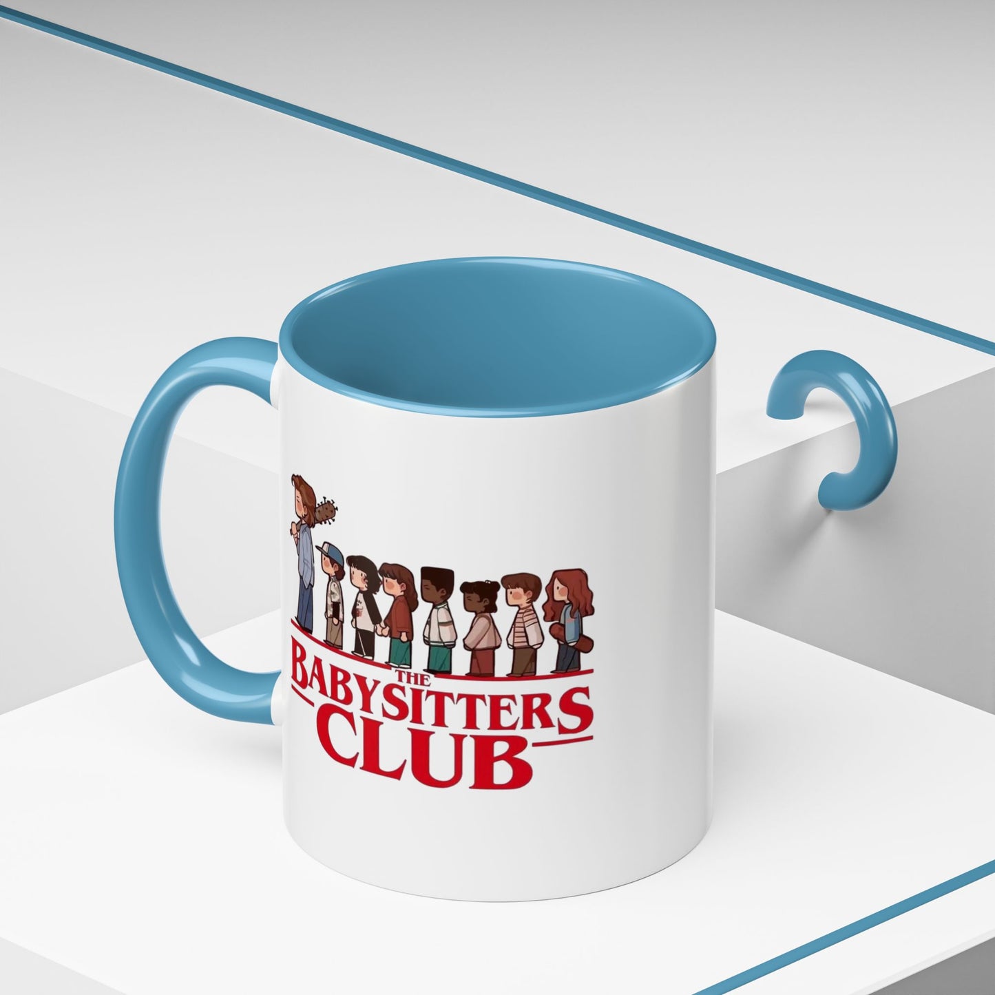Babysitter’s Club Stranger Things Accent Coffee Mug – Cute Cartoon Design (11/15 oz)