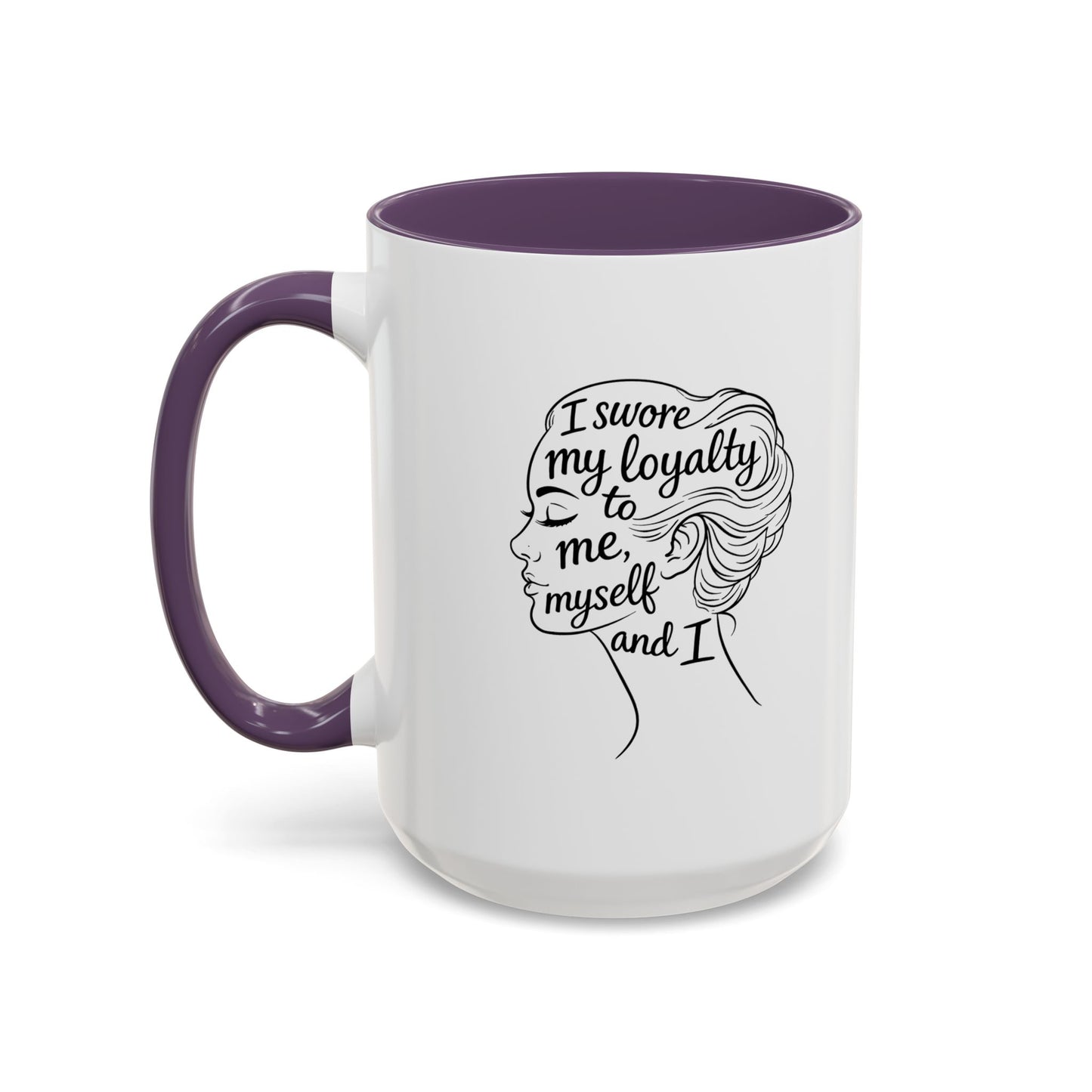 “Me, Myself and I” Line Pop Art Ceramic Accent Coffee Mug (11/15oz)