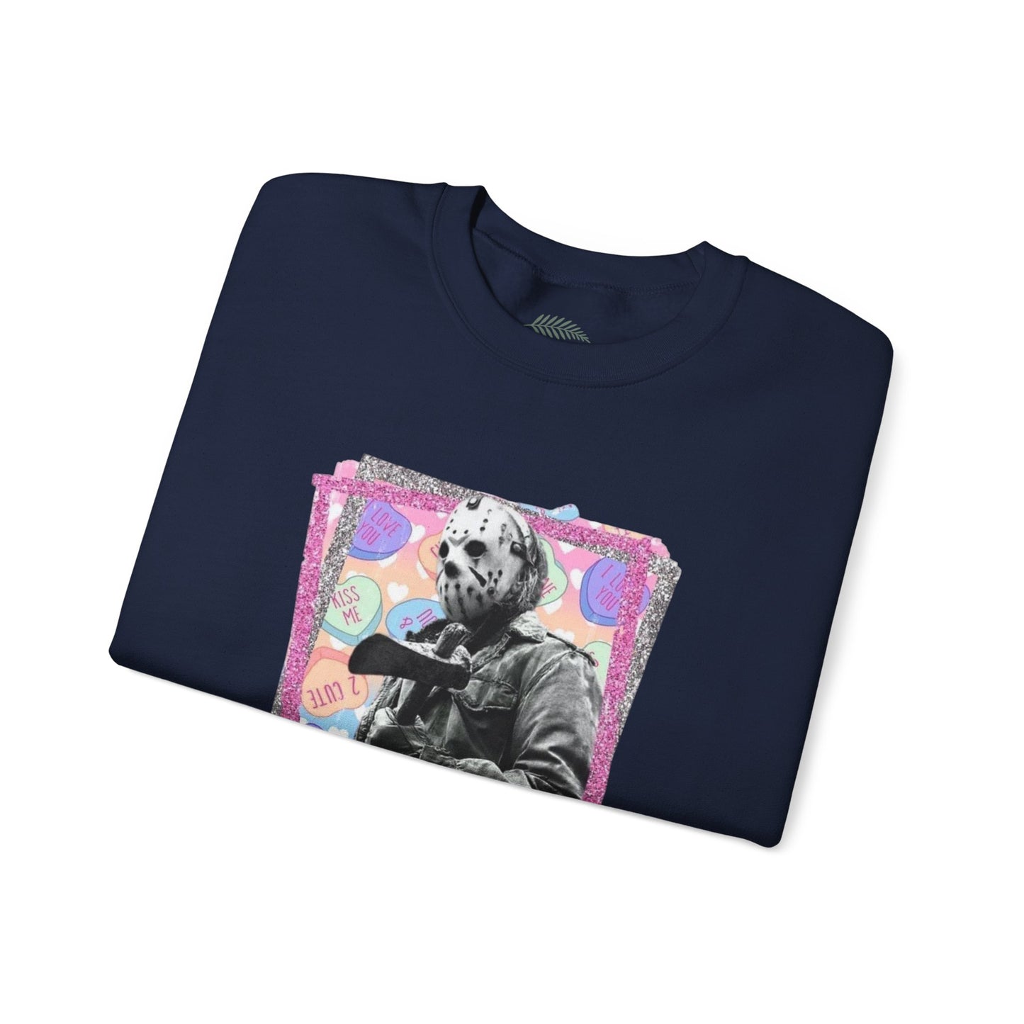 Crewneck Sweatshirt — "Love You to Pieces" Retro Horror Graphic