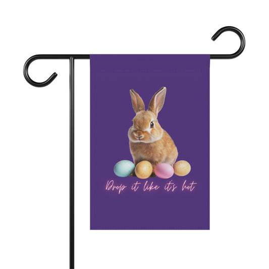 “Drop it like it’s hot” Easter Bunny Spring Garden & House Banner Flag
