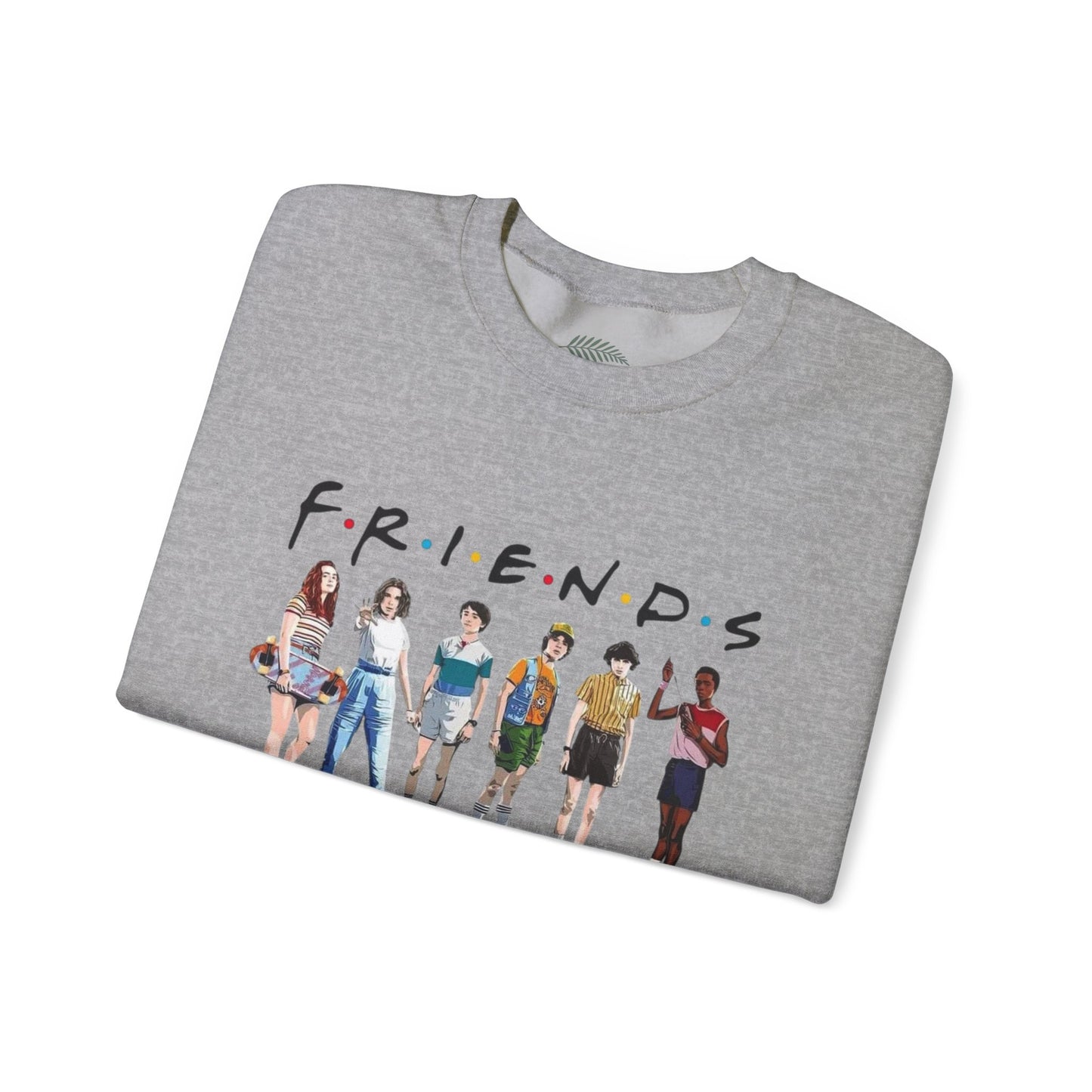 "Friends Don't Lie" Stranger Things-Inspired Retro Character Design Crewneck Sweatshirt