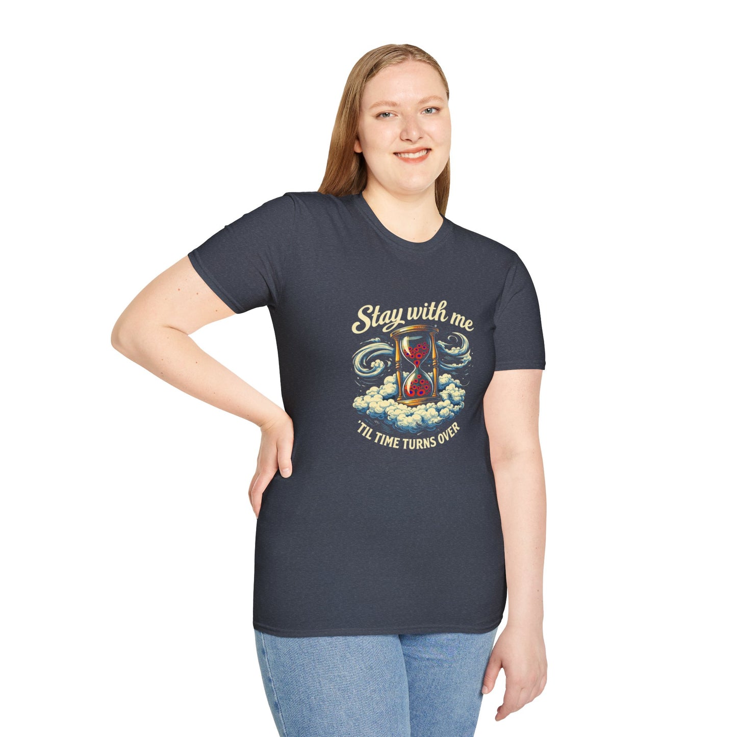"Stay with Me ‘Til Time Turns Over" Retro Silver Cloud Hourglass Donut Graphic Phish T-Shirt
