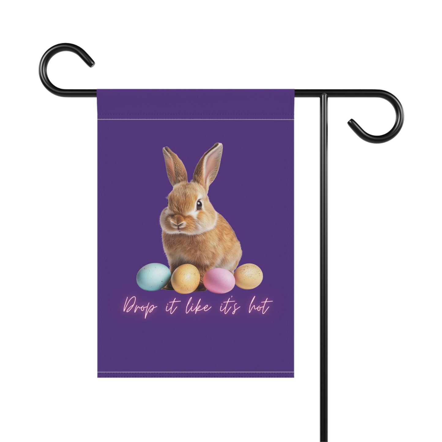“Drop it like it’s hot” Easter Bunny Spring Garden & House Banner Flag