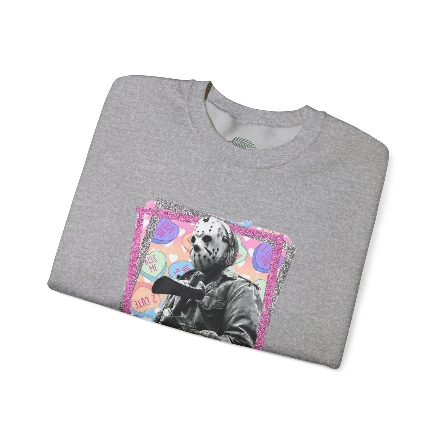 Crewneck Sweatshirt — "Love You to Pieces" Retro Horror Graphic
