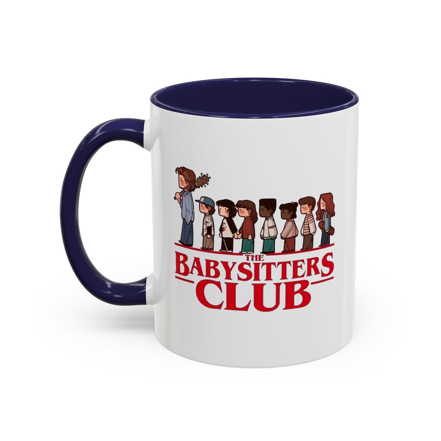 Babysitter’s Club Stranger Things Accent Coffee Mug – Cute Cartoon Design (11/15 oz)